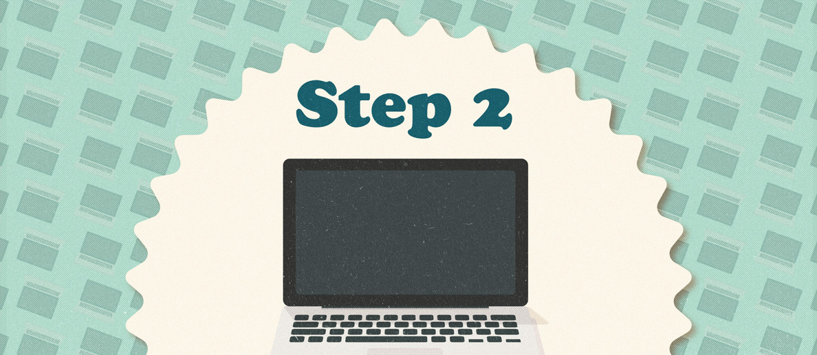 step 2 graphic with computer